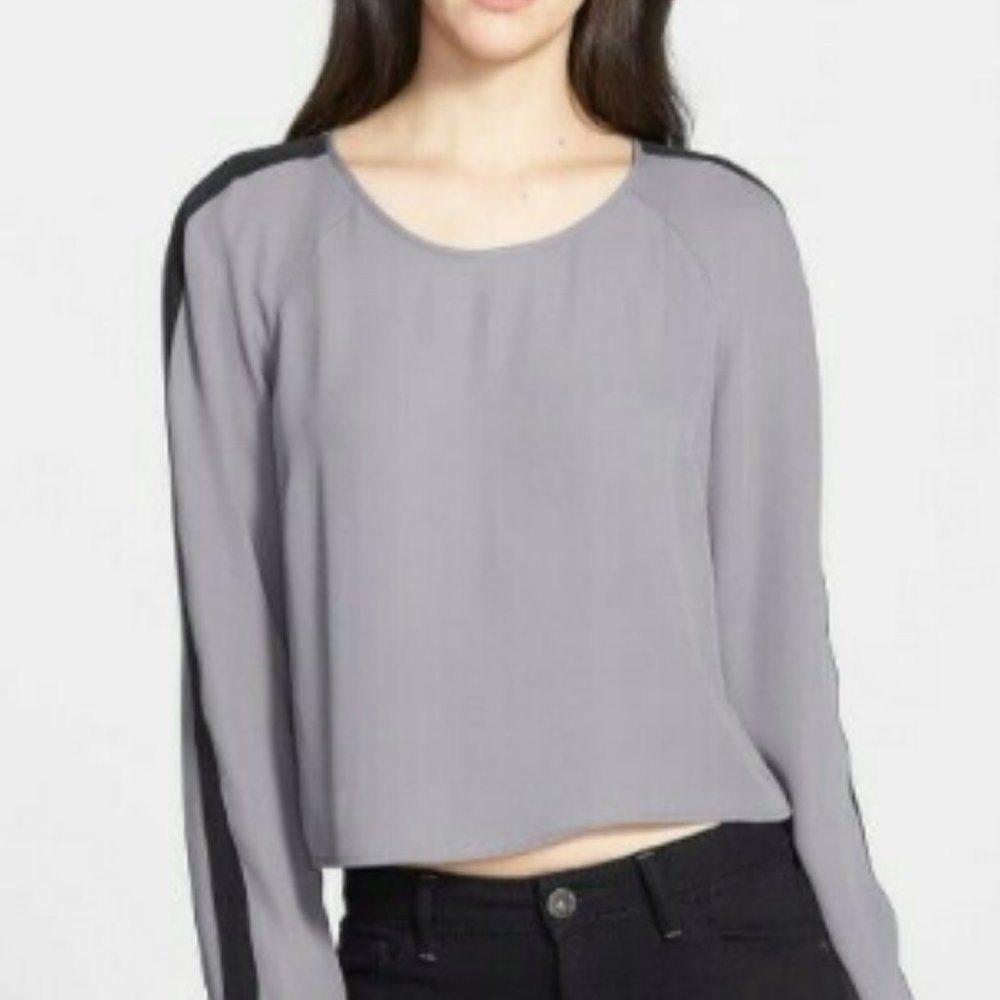 Grey Sheer Crop Top